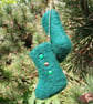 Handmade Felted Wool Christmas Stocking Ornaments - Image 5