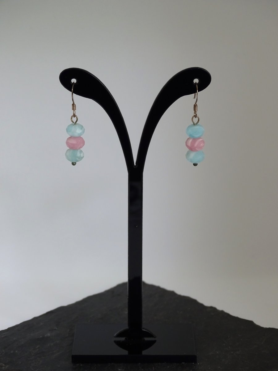 Blue & Pink Earrings