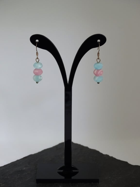 Blue & Pink Earrings