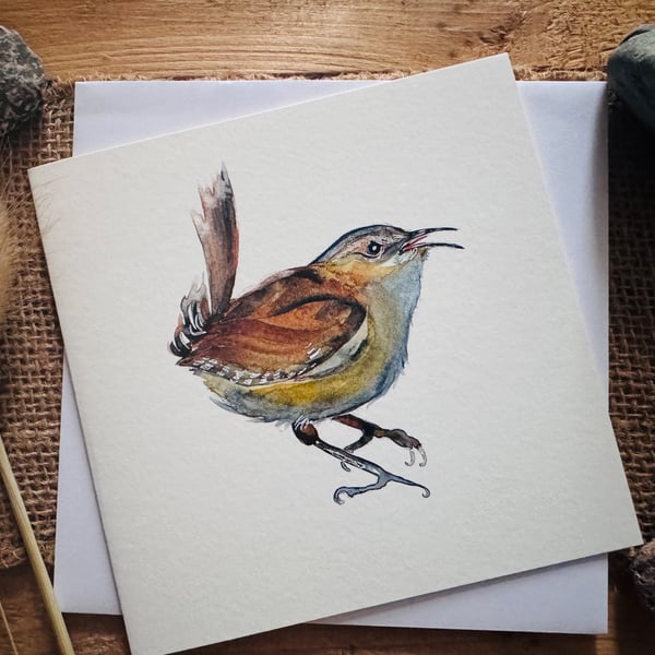 Ginny Wren greetings card