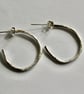 Reticulated Silver Hoops - Image 1