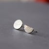 Moon and half moon silver studs