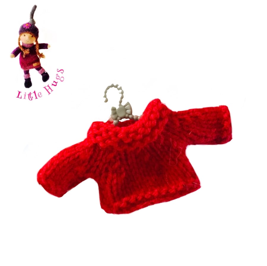Red Jumper to fit the Little Hug Dolls