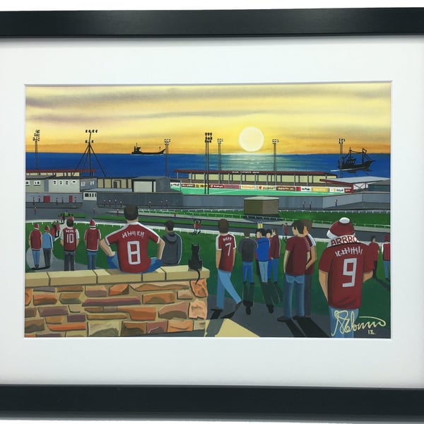Arbroath. Framed & Unframed Art Print. Football Club FC Gayfield PK Stadium Gift
