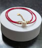 Ruby Glow — Preciosa Seed Bead & Freshwater Pearl Necklace - Image 3