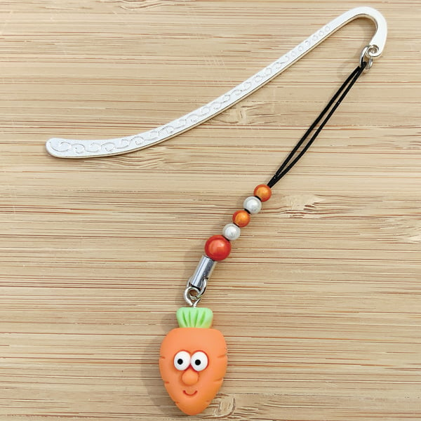 Metal Bookmark. Novelty Food. Bookmark. Carrot. Metal Bookmark.