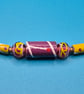 Paper beaded necklace made with wall paper and beautiful coloured glass beads - Image 5