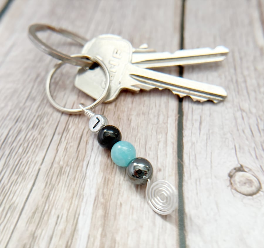 Personalised Crystal Healing Keyring Gifts Gemstone Keychain 