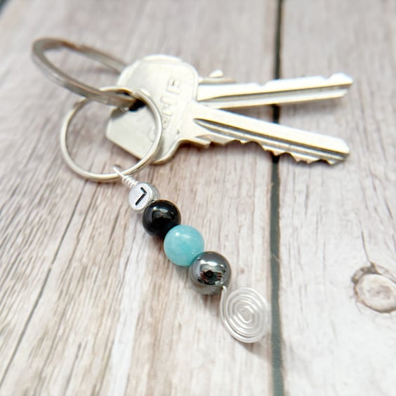 Personalised Crystal Healing Keyring Gifts Gemstone Keychain 