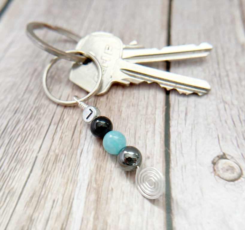 Personalised Crystal Healing Keyring Gifts Gemstone Keychain 