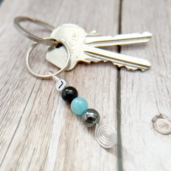 Personalised Crystal Healing Keyring Gifts Gemstone Keychain 