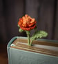 Orange Rose Crochet Bookmark  - Image 1