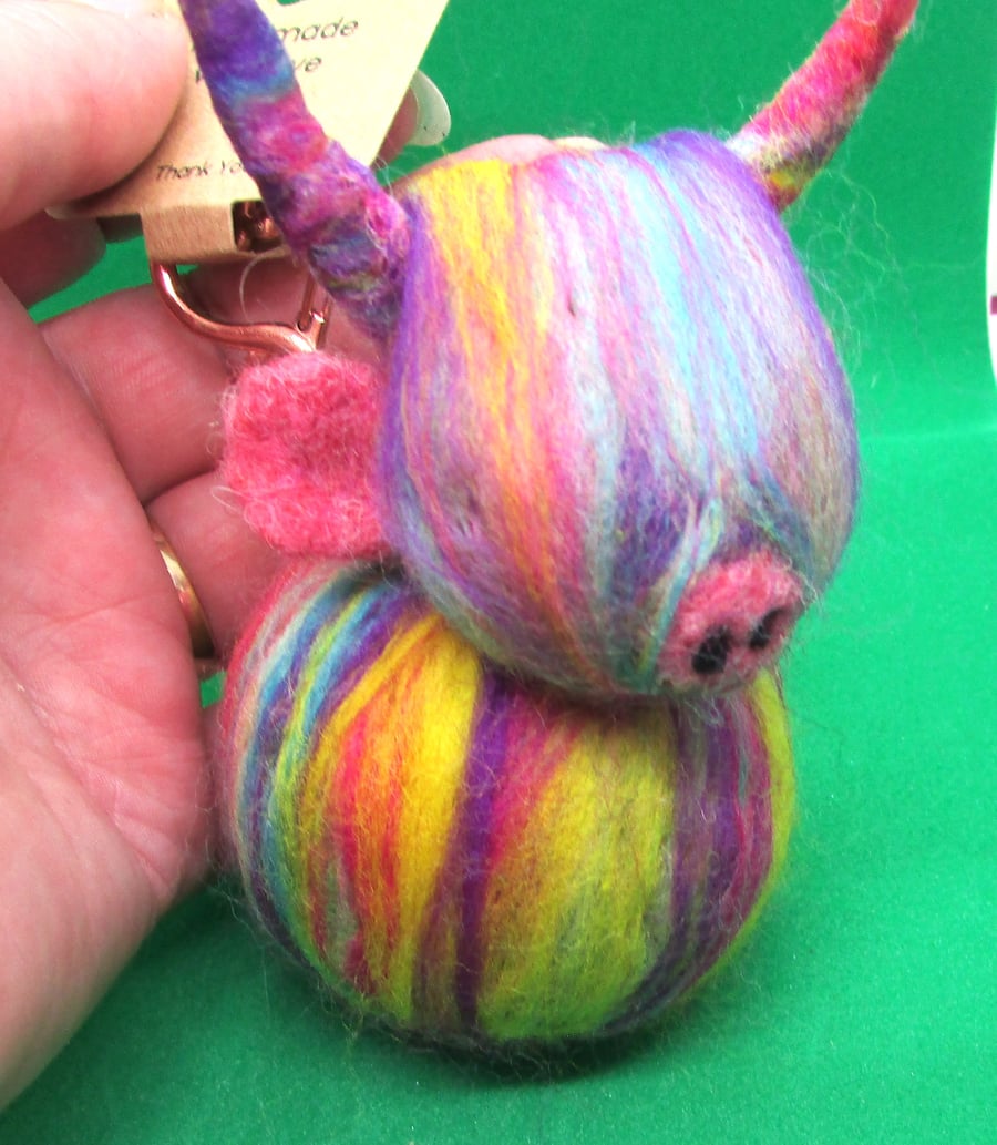 Highland Cow Keyring  Cute Bag Charm  purses, or backpacks.Accessory