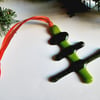 Fused Glass Christmas Tree Decoration 