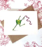 Ribbon Twirling Frog Card - Image 2