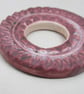 Chunky Damson Purple Ceramic Pendant Loop Connector - Image 3