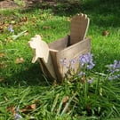 Chicken planter! Wooden! Hen shaped! Reclaimed timber! Recycled! Hand made!