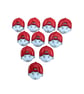 10 boy in red cap buttons 21mm