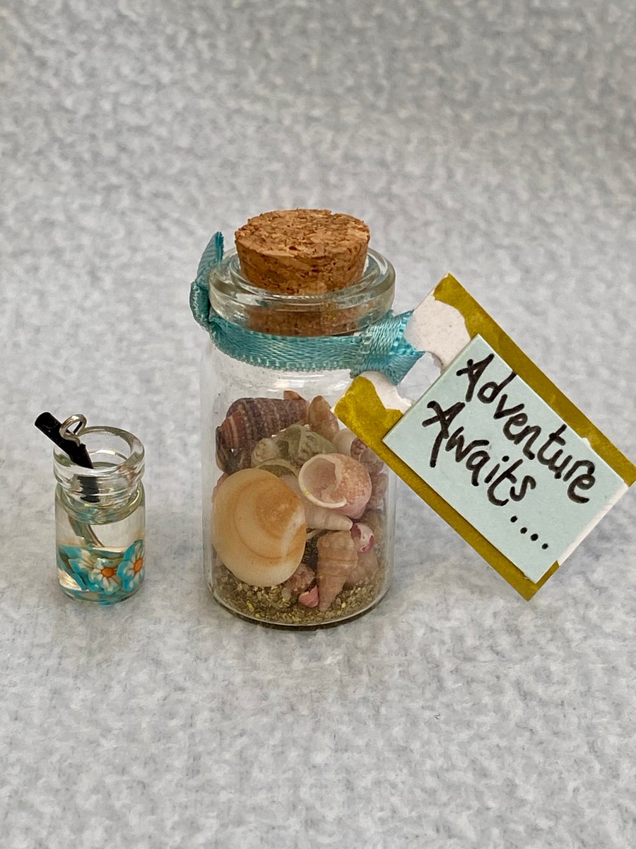 Adventure Awaits traveller keepsake glass bottle beach and cocktail