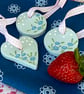 Summer Fruits, Blueberry - hand painted hanging decorations (set of 3)