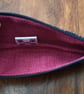 Blue Wave And Gold Sakura Flower Glasses Case. Fabric Pouch - Image 3