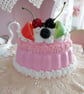 Fake Artificial Pink Blancmange Desert Retro Kitchen Display Shop Prop Tearoom F