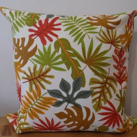 Autumn Leaves Cushion Cover Cotton Canvas Fabric Throw Pillow 16" 18" Zip