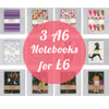 3 A6 Notebooks, Mix and Match for 6 pounds