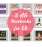 3 A6 Notebooks, Mix and Match for 6 pounds - Image 1