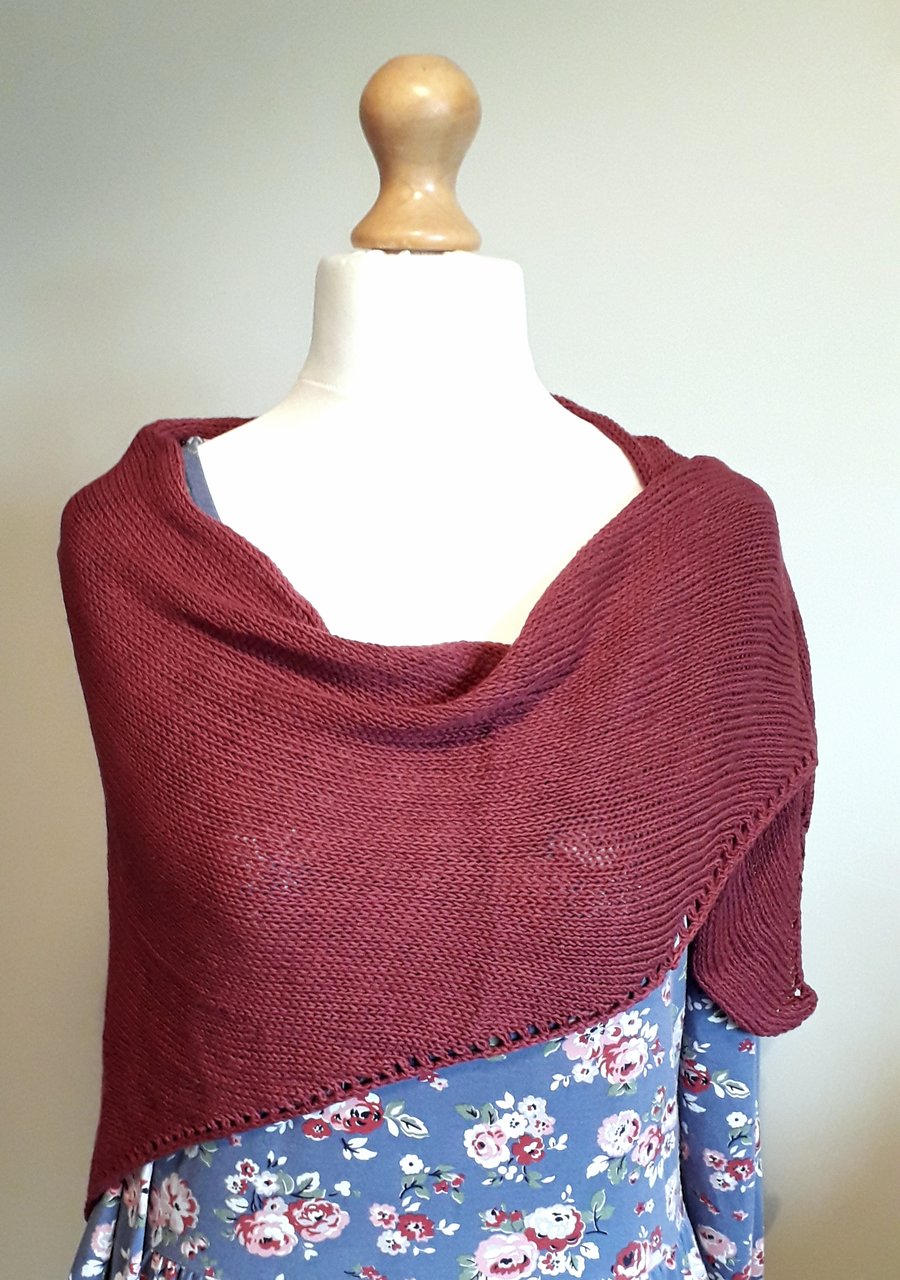 Bamboo Wrap, Shawl, Stole - Burgundy