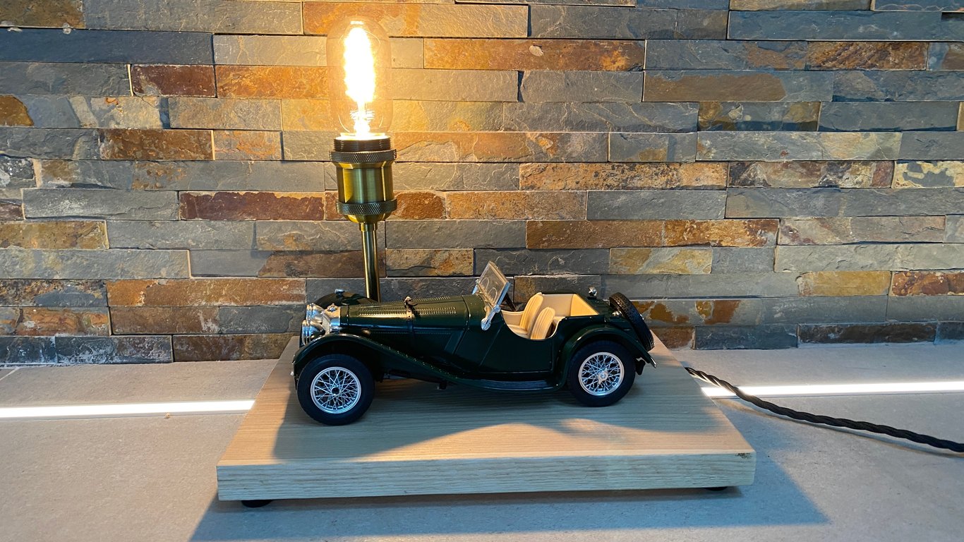 up-cycled Bugaro table lamp