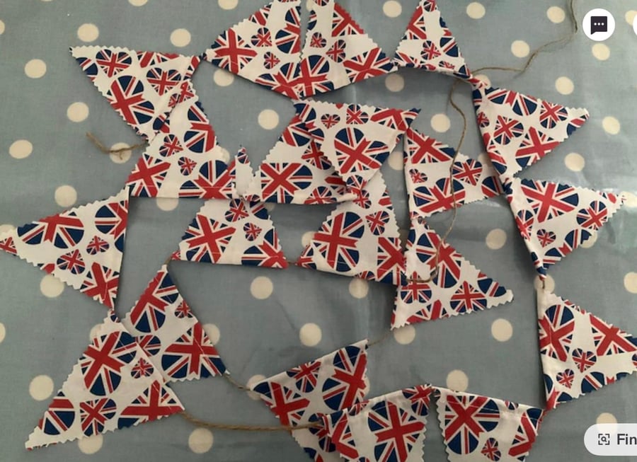 Union Jack Heart Mini Bunting