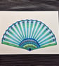 Peacock Fan Print - A5 Unframed Art 