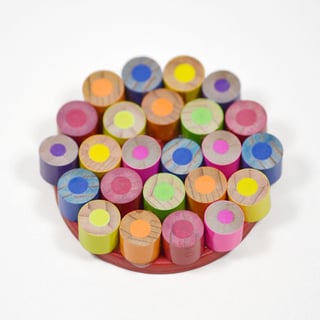 Color Pencil Brooch, Color Theme: My Happy Childhood, the rainbow collection