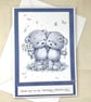 Our Anniversary card - cute bear couple with daisies - Image 4