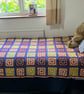Crochet Granny Square Single Bed Topper or Sofa Blanket - Image 1