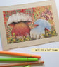 Satan's Bolete Mushrooms, original fungi art, wall art - Image 8