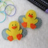 Duck hair clips