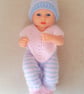 KNITTING PATTERN PDF Poncho Set for Baby Doll - Image 1