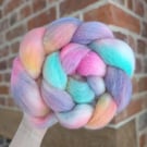 Hand Dyed Bluefaced Leicester Top 99g Spinning Fibre - Halycon