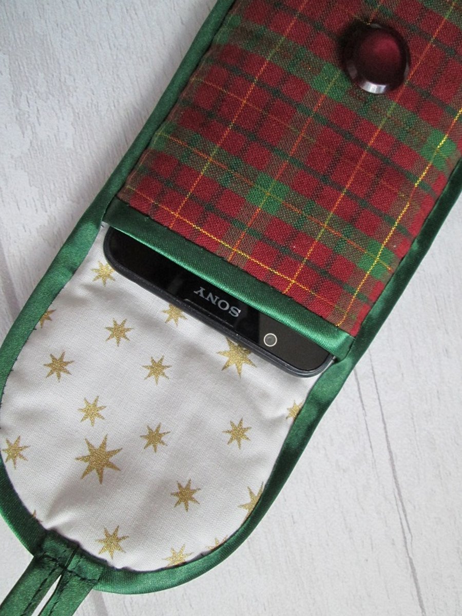 Red and Green Plaid Glasses or Phone Case