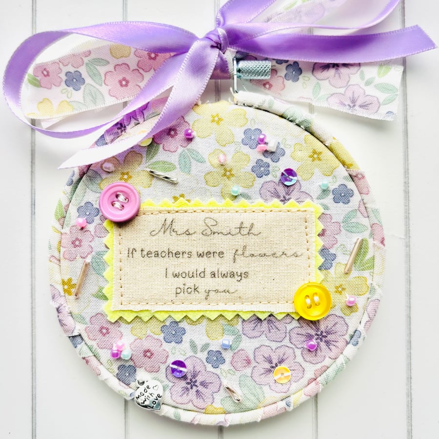 If Teachers Were Flowers I Would Pick You, Personalised Teacher Keepsake Gift