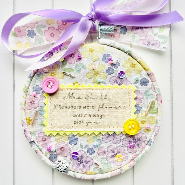 If Teachers Were Flowers I Would Pick You, Personalised Teacher Keepsake Gift