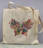 Butterfly printed tote bag - Image 1