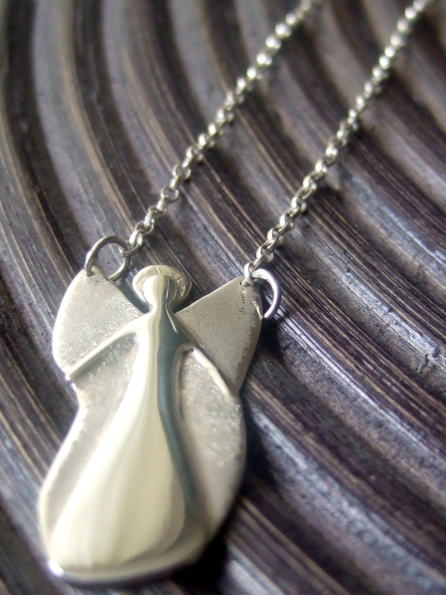 GUARDIAN ANGEL Handmade sterling Silver  Pendant