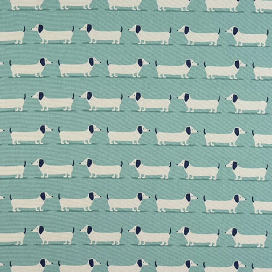 Dachshund Sausage Dog Tablecloth Duckegg Blue Various Size