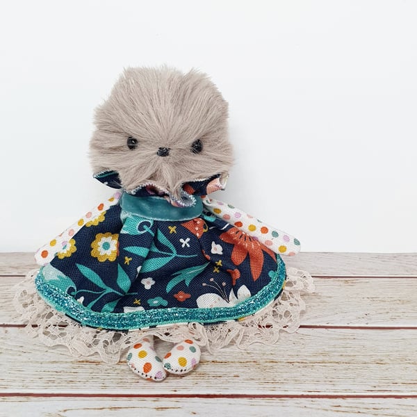 Wookie Otter Art Doll Blue