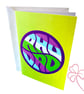 RAD DAD Father’s Day Card – A6 Psychedelic Greeting Card for Cool Dads  - Image 1