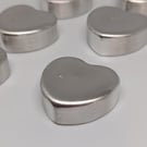 Lead-Free Pewter Heart Ingot 80g Minimum 95% Tin for Jewellery Making & Casting