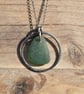 Sea Glass and Recycled Sterling Silver Necklace, Teal Green Scottish Sea Glass - Image 4